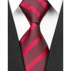 stropdas rood bordeauxrood streep